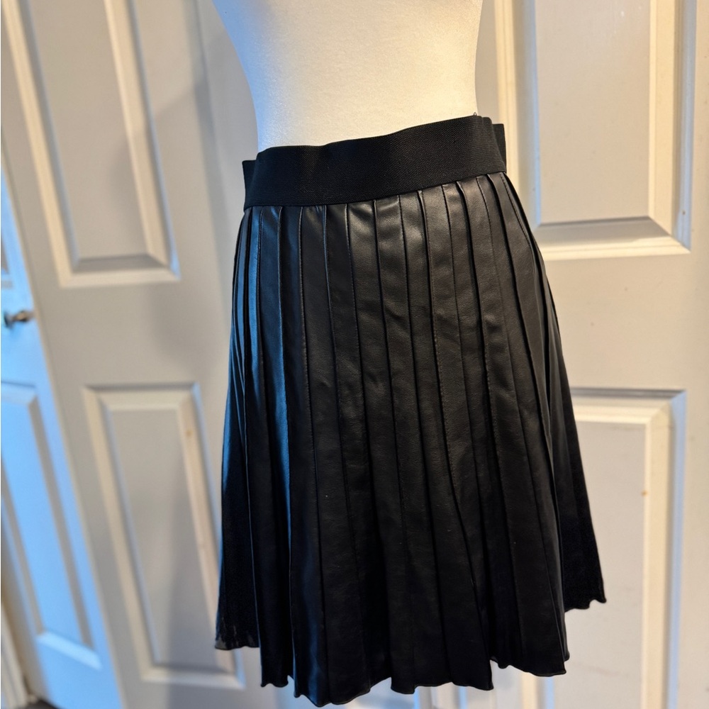 Alfani Elegant Black Pleated Skater Skirt